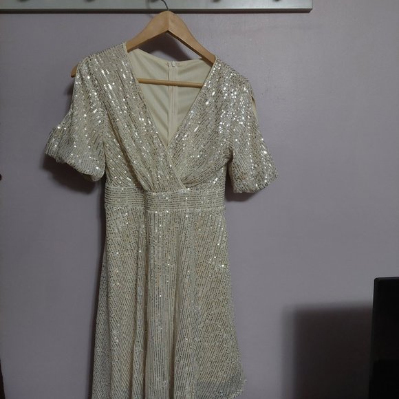 White sequin Shein size small dress - Picture 2 of 6